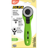 Olfa 45mm Rotary Cutter Splash Rotary Cutter Lime Green Limited Edition