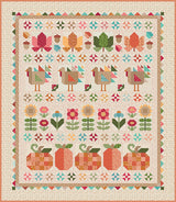 Thanksgiving Row Quilt Kit using Baked with Love fabrics by Lori Holt 79" x 91"