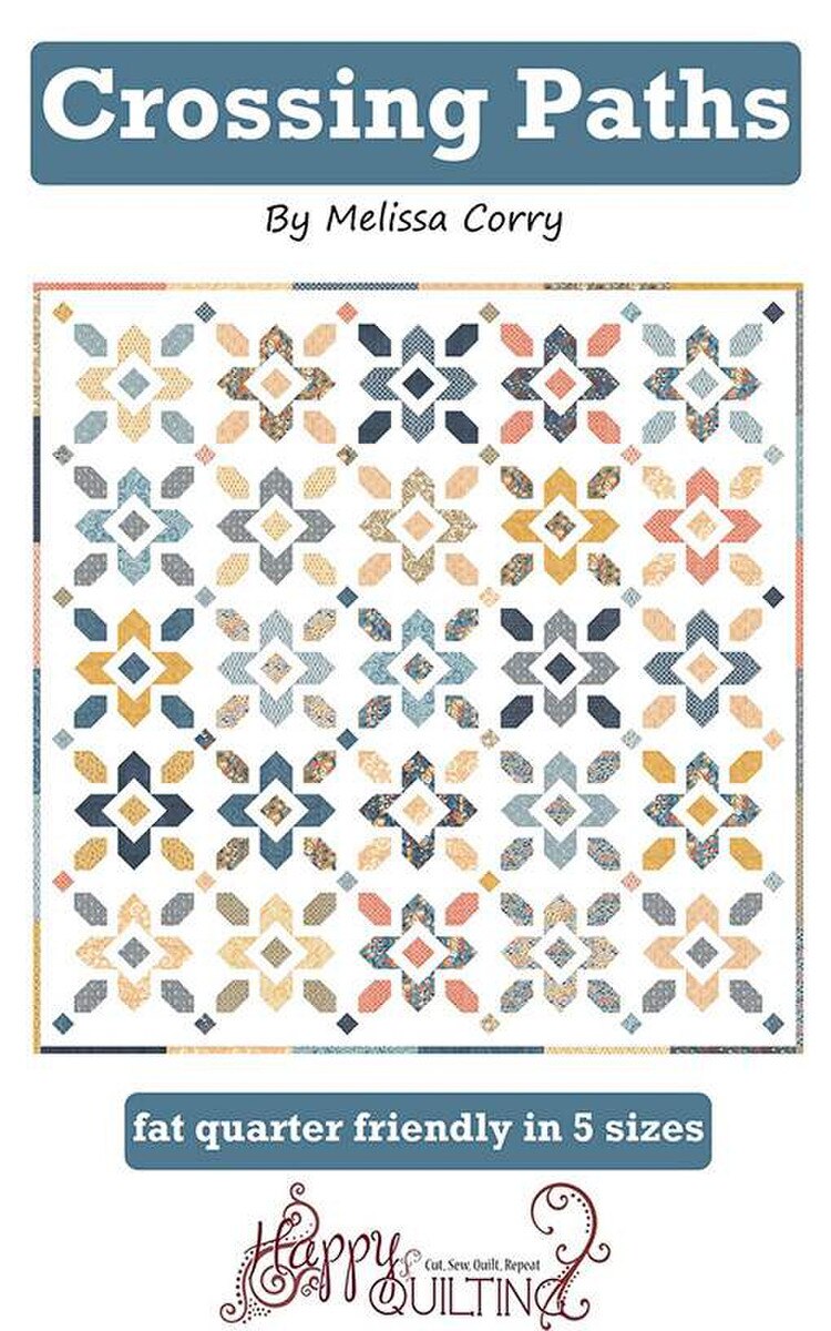 Crossing Paths Quilt Pattern by Melissa Corry Crossing Quilt Pattern includes 5 sizes
