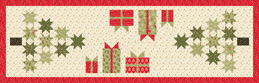 Christmas Ready Table Runner Printed Pattern Only # PM826 By Sandy Gervais