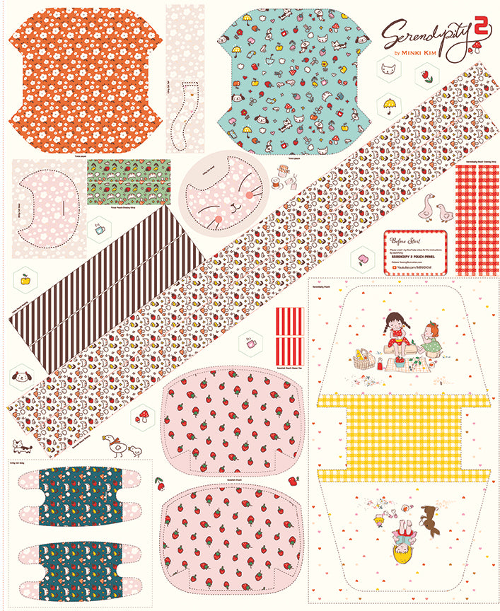 Serendipity 2 by Minki Kim for Riley Blake Designs 1 yard panel 35 1/2" x 43 1/2" Pouch Panel
