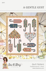 A Gentle Gust Jennifer Long Quilt Pattern 397  From Sew A Story finished Size 62 x 74