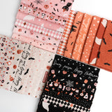 Purrs And Boos Fat Quarter Bundle Includes 27 Pieces Custom cut by Starlit Quilts