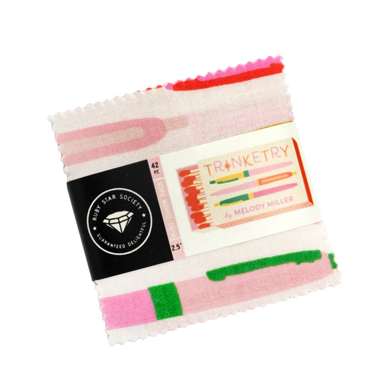 Trinketry Mini Charm Pack RS0109MC Ruby Star for Moda Fabrics bin 78
