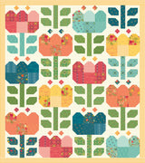 Tulip Festival Quilt Kit includes the fabric for the Top, binding and Pattern by Heather Peterson for Riley Blake Designs featuring the First Bloom Collection Final Size 56" x 64"