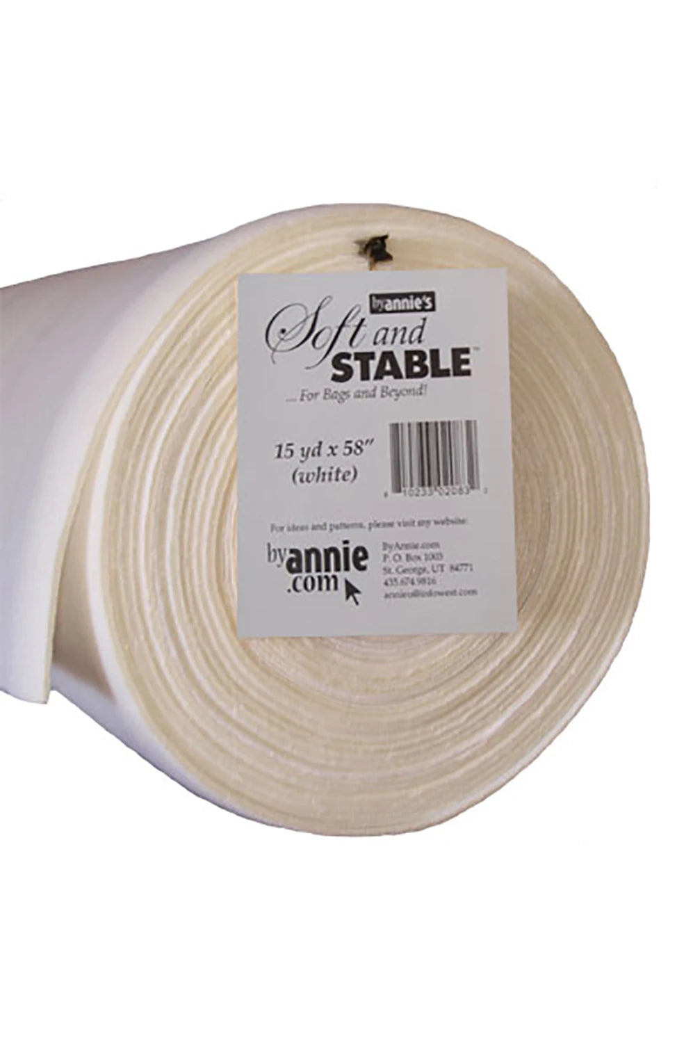 Soft and Stable White 100% Polyester Foam Stabilizer 58in wide