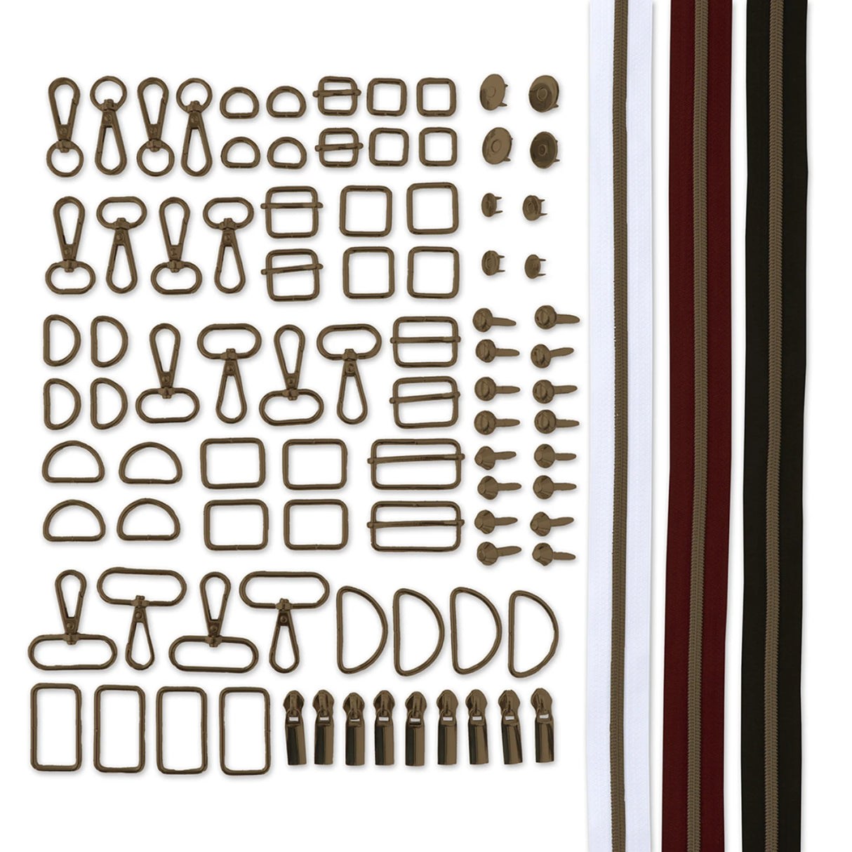 Essential Box Bundle Of Hardware & Zippers Gunmetal # STS220B