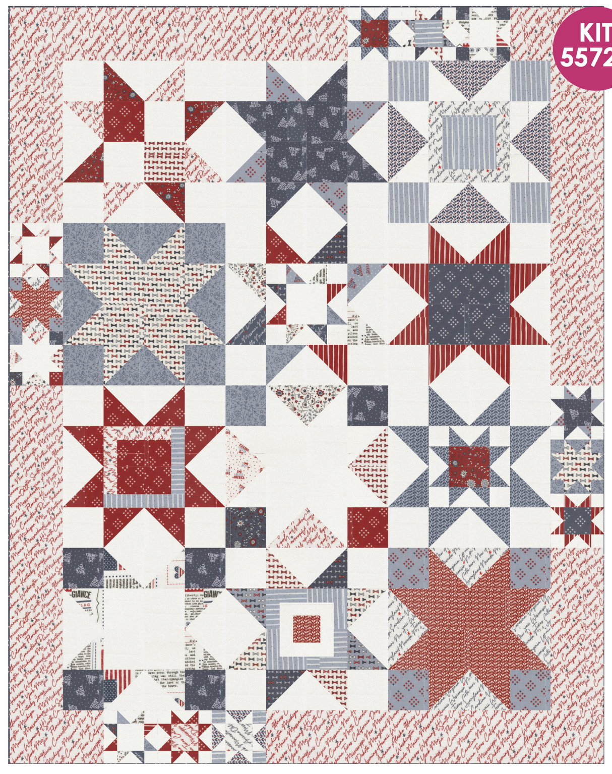 Stars and Stripes Quilt Kit and Pattern