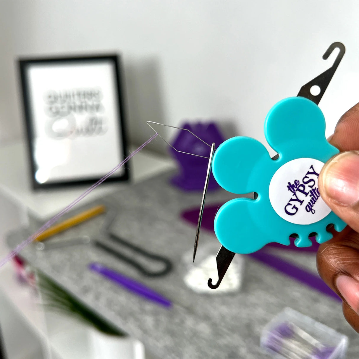 The Gypsy Quilter 3 In 1 Needle Threader with Cutter TGQ142