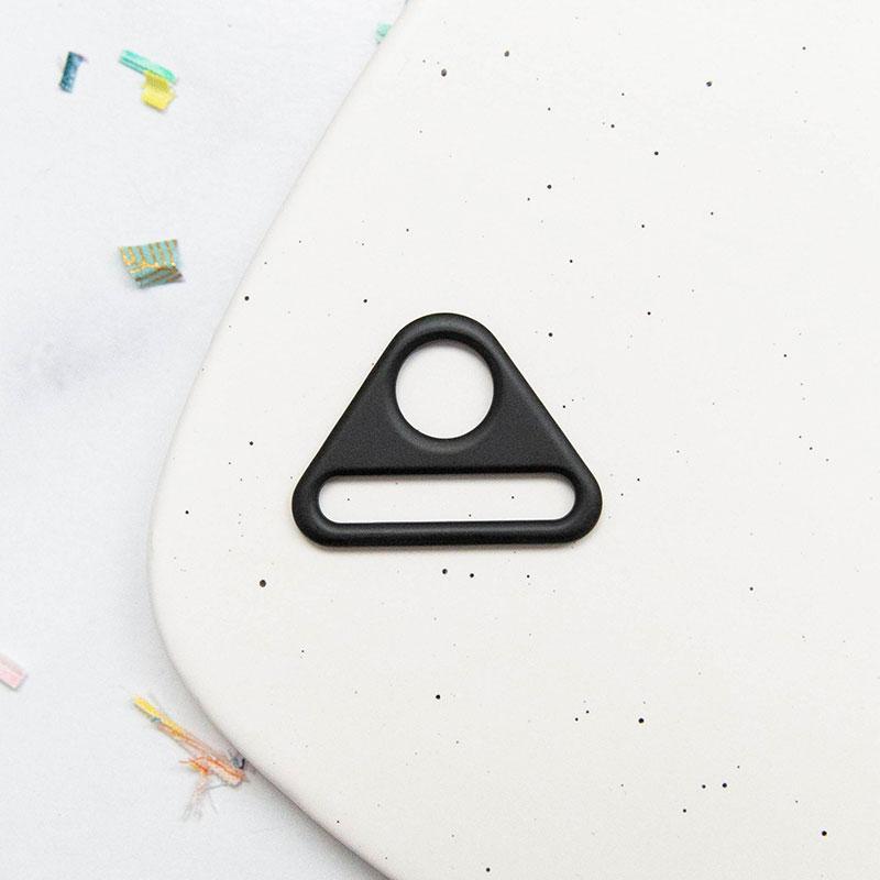 1.5" Triangle Ring Matt Black SSCH20 by Stitch Supply Co Bag hardware