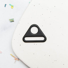 1.5" Triangle Ring Matt Black SSCH20 by Stitch Supply Co Bag hardware