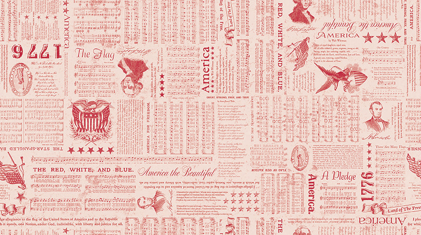 Americana 107/108" Wide Back Liberty Red Yardage WB16102-RED Sold in 1 Yard increments cut continuously