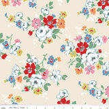 Cath Kidston® Signature Collection 107/108" Wide Back Clifton Rose Cream Sold in 1/2 Yard Increments