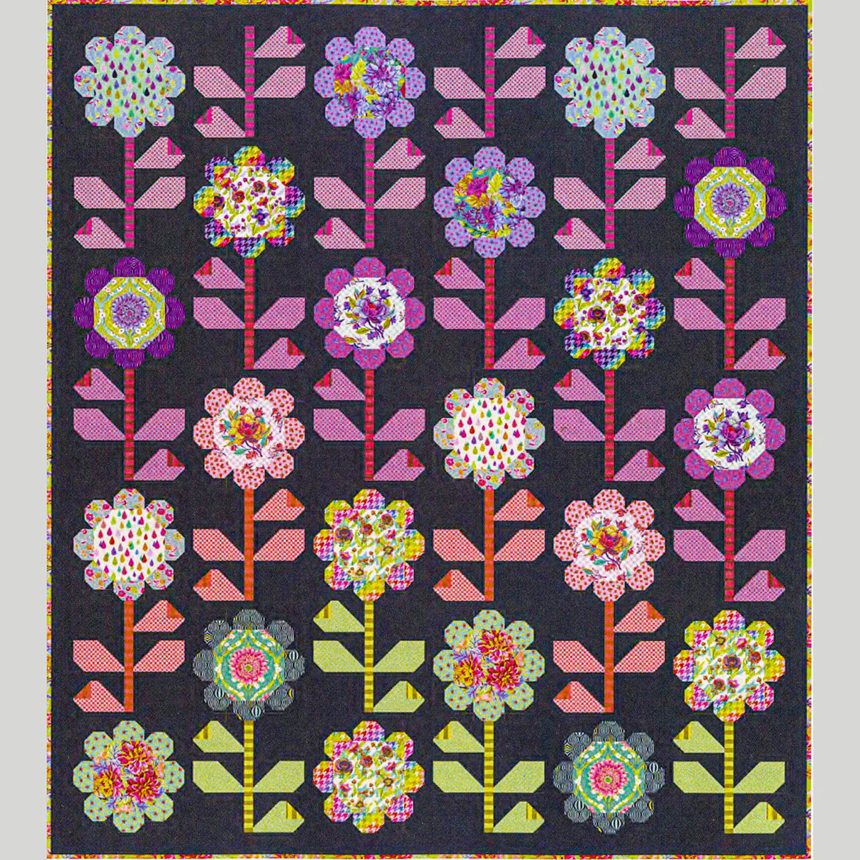 Tula Pink Blooming Bouquet Free Download Pattern - Dark