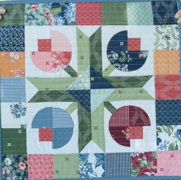 Mini Flower Patch KIT by Thimble Blossoms TBL195 includes pattern 14x 14 finished