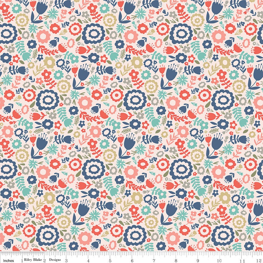 Heart and Soul - C6701-Blush Heart Floral Blush by Deena Rutter for Riley Blake Designs