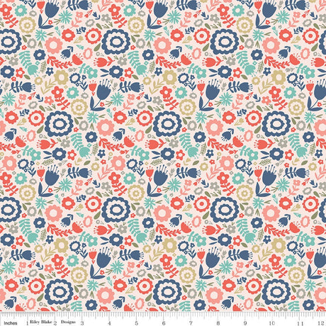 Heart and Soul - C6701-Blush Heart Floral Blush by Deena Rutter for Riley Blake Designs