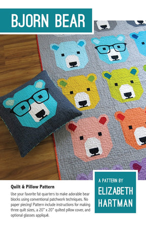 Bjorn Bear Quilt Pattern by Elizabeth Hartman Paper Pattern ONLY EH028