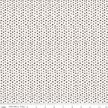 Cats Bats and Jacks, Dots Cream Yardage SKU: C8056-Cream by My Mind's Eye for Riley Blake Designs Sold in 1/2 Yard Increments