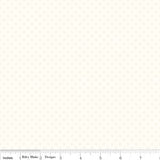 Le Creme Swiss Dots Tone on Tone Cream Dot by Riley Blake Designs - C600 - 01 Cream Sold in 1/2 Yard Increments