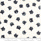 Dot Dot Boo! Dotty Cat White - Black 22330-14 by Me & My Sisters Designs for Moda Fabrics Sold in 1/2 Yard Increments