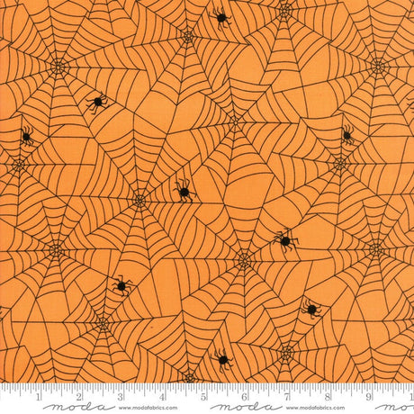 Dot Dot Boo! Spiddy Webs Orange 22331-13 by Me & My Sisters Designs for Moda Fabrics Sold in 1/2 Yard Increments