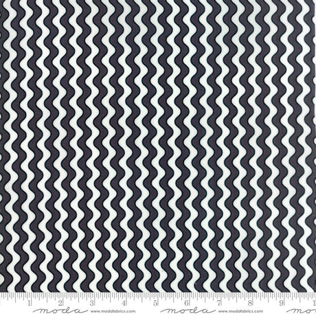 Dot Dot Boo! Boo Stripe Black 22334-11 by Me & My Sisters Designs for Moda Fabrics Sold in 1/2 Yard Increments