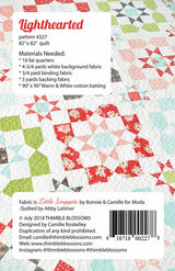 Lighthearted pattern TBL227 82” x 82” quilt Printed Pattern ONLY