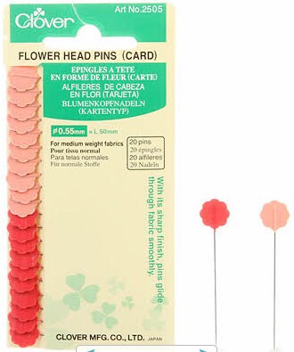 Clover Flower Head Pin Size 32 - 2 inch long, 20ct, 2 colors 2505CV