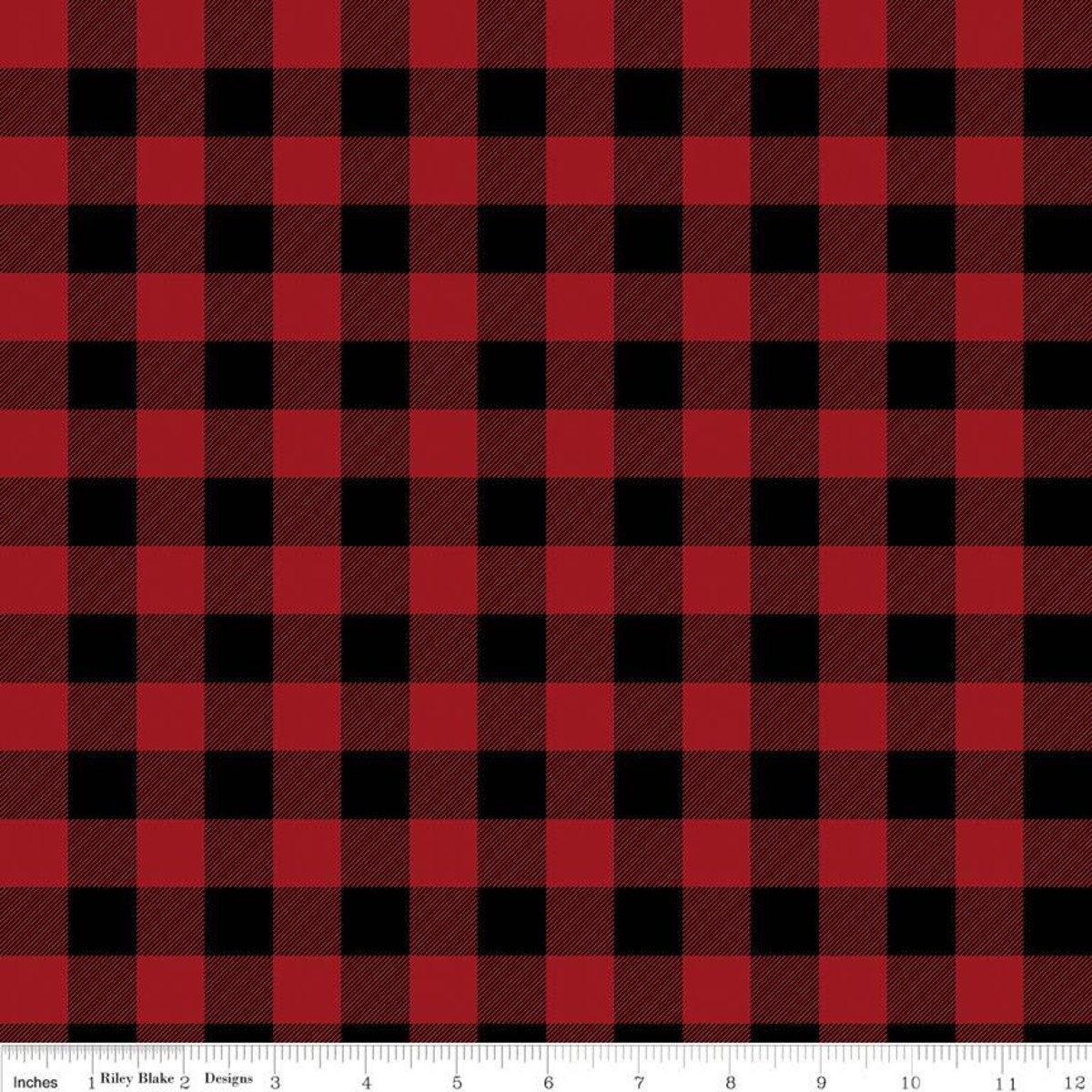 Christmas Delivery Plaid Red Yardageby Carta Bella Paper Co C7336-Red Sold in 1/2 yard increments cut continuously