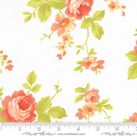 Chantilly Chantilly Cabbage Rose Yardage SKU# 20340-16 Chantilly by Fig Tree & Co. for Moda Fabrics