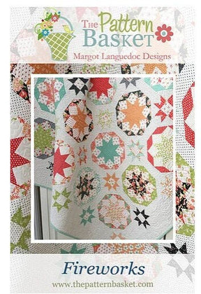 Fireworks Quilt Pattern by The Pattern Basket, Margot Designs Paper Pattern ONLY 61 x 73