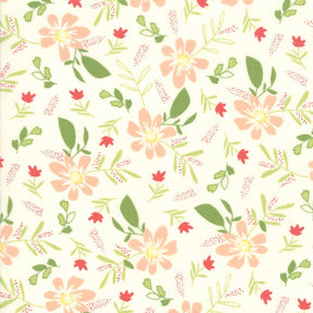 Summer Sweet Garden Song Ivory Yardage 37580-11 Sold in 1/2 Yard Increments