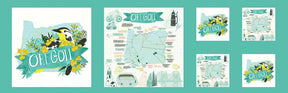Pacific Wanderings Oregon Panel by Mara Penny 13330-11 for Moda Fabrics