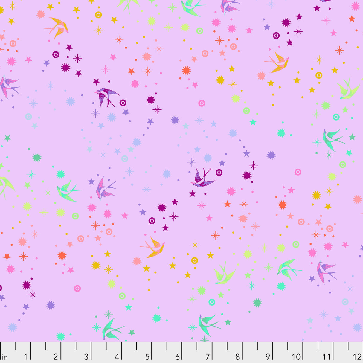 New True Colors Fairy Dust - Lavender Yardage PWTP133.LAVENDER by Tula Pink for Free Spirit Fabrics Sold in 1/2 yard increments