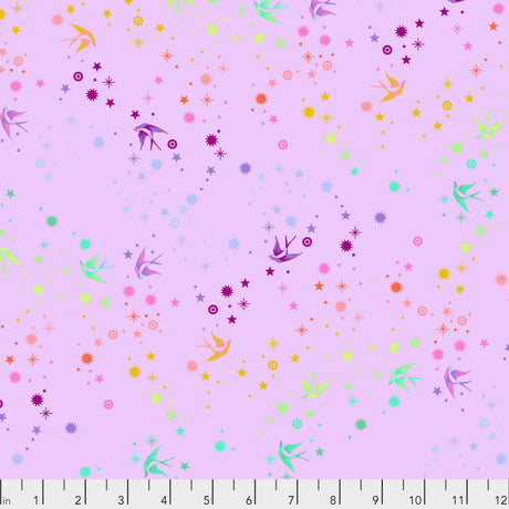 New True Colors Fairy Dust - Lavender Yardage PWTP133.LAVENDER by Tula Pink for Free Spirit Fabrics Sold in 1/2 yard increments
