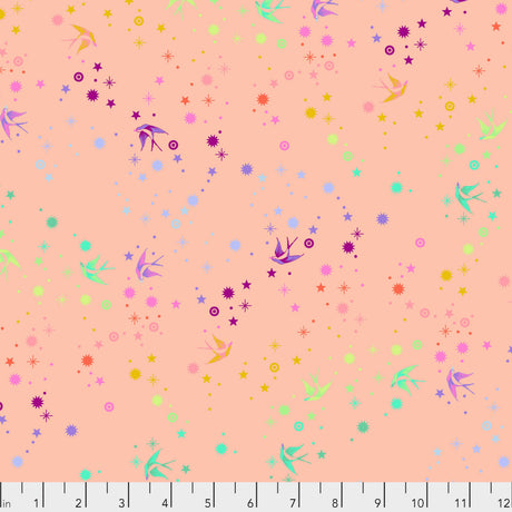 New True Colors Fairy Dust - Sherbet Yardage PWTP133.Sherbet by Tula Pink for Free Spirit Fabrics