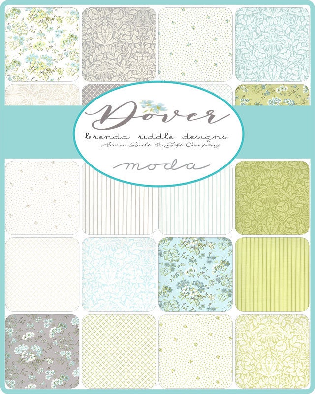 Dover Little Floral Willow Yardage 18702-14 by Brenda Riddle Moda Fabrics Sold in 1/2 Yard Increments