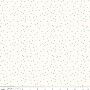 Bee Backgrounds Tiny Circle SeaGlass Yardage - C6384-Seaglass by Lori Holt of A Bee in My Bonnet for Riley Blake Designs