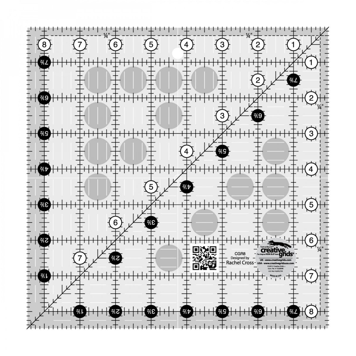 Creative Grids Quilt Ruler 8-1/2in Square CGR8 ***ships for free***
