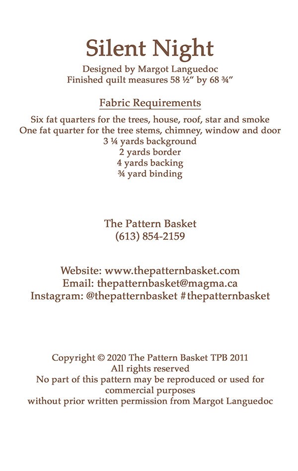 Silent Night TPB 2011 Pattern Basket Margot Langeudoc
