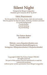 Silent Night TPB 2011 Pattern Basket Margot Langeudoc