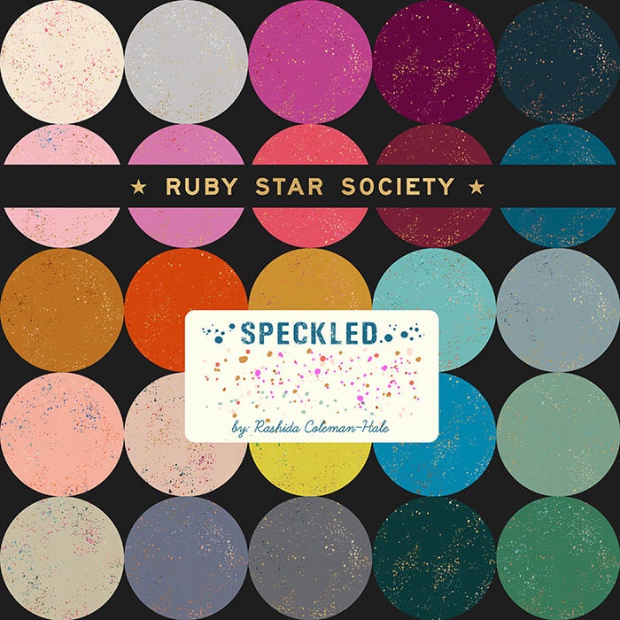 Speckled New Colors Onyx Yardage by Rashida Coleman Hale for Ruby Star Society RS5027 102 Sold in 1/2 yard increments cut continuously