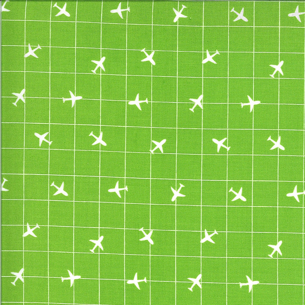 On the Go You're on the Radar Go Grass HALF YARD INCREMENTS 20726-14 by Stacy Iest Hsu for Moda Fabrics
