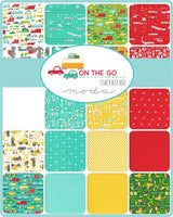 On the Go Stay In Your Lane Green Light HALF YARD INCREMENTS 20727-15 by Stacy Iest Hsu for Moda Fabrics