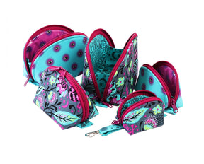 Clam Up Zipper Pouches 5 sizes PBA275 Pattern by Annie
