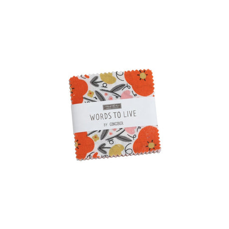 Words to Live By Mini Charm 2.5" 48300MC By Gingiber for Moda Fabrics bin 36