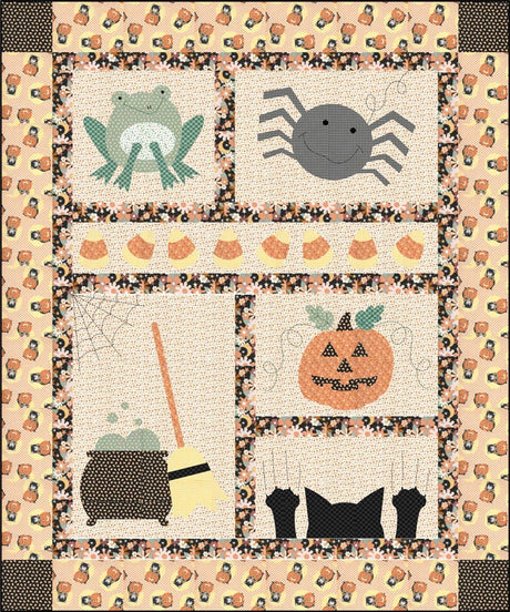 Kitty Corn Gingham Candy Corn Yardage 31177-14 by Urban Chiks for Moda Fabrics sold in 1/2 yard increments