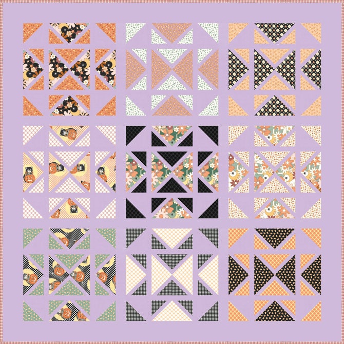 Kitty Corn Kitty Midnight Yardage 31171-17 by Urban Chiks for Moda Fabrics Sold in 1/2 Yard Increments