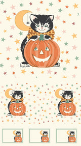 Kitty Corn Kitty Midnight Yardage 31171-17 by Urban Chiks for Moda Fabrics Sold in 1/2 Yard Increments